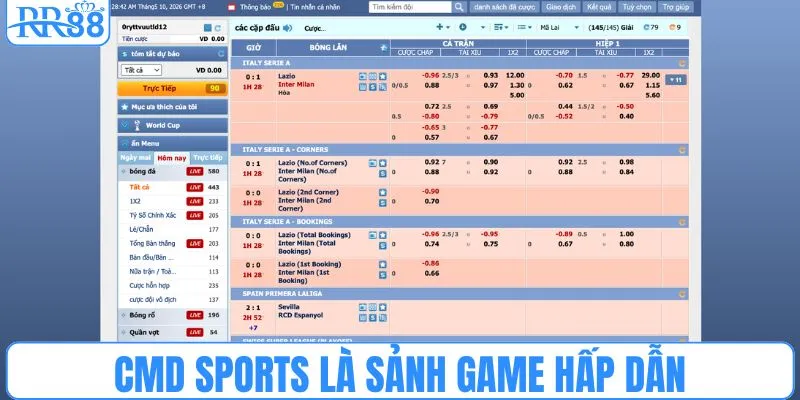 CMD Sports là sảnh game hấp dẫn